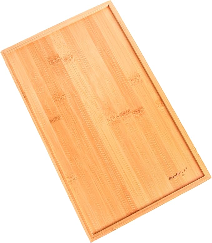 BergHOFF Bamboo Flatware Organizer 5-slot, 13.5" x 8.25", Natural, Fit in any size of drawer, great for spoons, forks, knives, scissors, peelers, chef tools