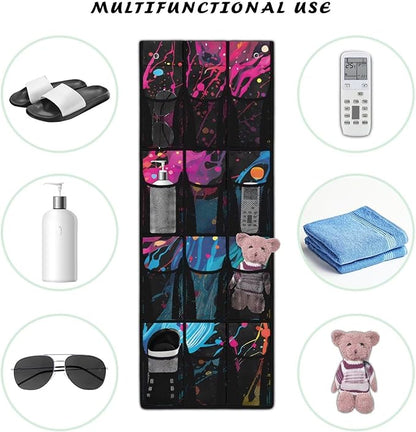 Generic Colorful Tie-Dye Hanging Pocket Organizer Lightweight Storage Door Organizer Meet Diverse Storage Needs and Make Finding Things More Convenient and Efficient for Housewives Students