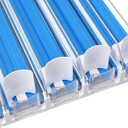 Zerodis 6Pcs Fridge Drink Organizer, Can Water Bottle Drink Dispenser Automatic Beverage Pusher Beverage Thruster Beer Supermarket Shelf Thrusters Convenience Store Freezer (Blue)