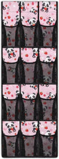 Pink Shoe Organizer Over The Door 12 Pockets Door Hanging Storage for Closet Cute Panda Wall Hanging Storage for Bathroom Easy to Install Shoe Holder Hanger