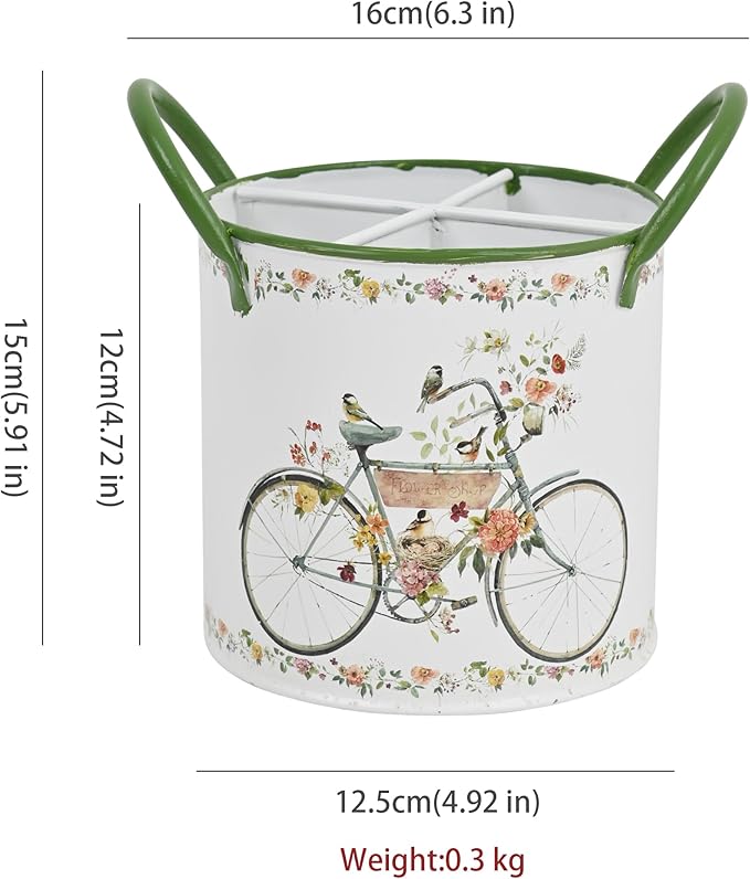 Z&Z ornamentorum Kitchen Utensil Holder for Kitchen Cunter Stylish kitchen Cooking Utensil Organizer Farmhouse Spatula Holder for Countertop (Green)