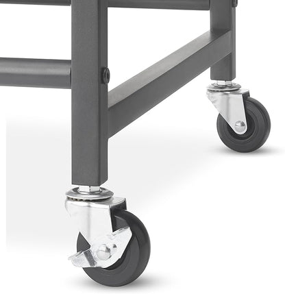 Whitmor Triple Laundry Sorter - 3 Removable Bags with Easy-Grip Handles - Rolling Laundry Sorter - Grey