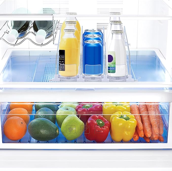 Refrigerator Beverage Storage Box Automatic Beverage Pusher Soda Can Dispenser Refrigerator Storage Box Automatic Pusher Glide Drink Organizer for Kitchen(#4)