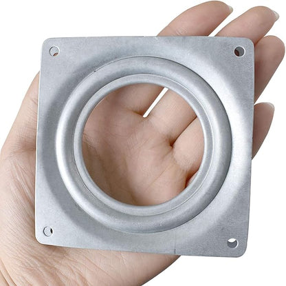 8Pack Lazy Susan Hardware, 4INCH Square Rotating Bearing Plate, 300lbs Capacity Lazy Susan Turntable Bearing for for Serving Trays, Kitchen Storage Racks, Craft Table, Zinc Plated Steel Swivel Plate