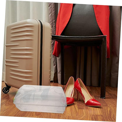 Shoe Storage Box 22x13x37cm Stackable Plastic Shoe Organizer Lid for Sneakers and Boots for Closet and Home Use
