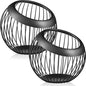 Patelai 2 Pieces Coffee Pods Holder K Pods Holder Large Capacity Coffee Pod Baskets Stainless Steel Cup Organizer Sturdy for Espresso Capsule Pot Storage Metal Wire Fruit Bowl Snack Storage(Black)