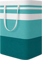 StorageRight Large Collapsible Laundry Basket Hamper with Easy Carry Handles，Freestanding Clothes Hampers for Laundry, Bedroom, Dorm, Towels, Toys, 75L, Green