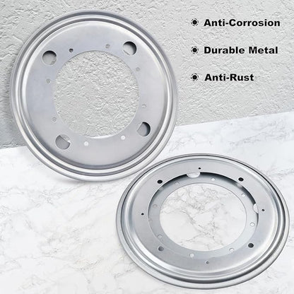 8 Pack 12 Inch Lazy Susan Turntable Bearing Plate, Heavy-Duty Lazy Susan Hardware for Kitchen, Furniture & DIY Projects, 1000lbs Capacity?Silver?