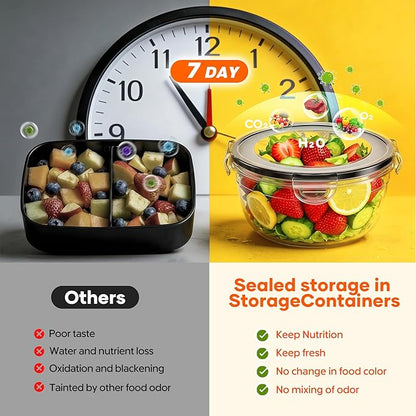 50 PCS Food Storage Containers with Lids (25 Containers & 25 Lids) - Reusable Plastic Food Containers for Kitchen Storage and Organization BPA-Free Leakproof Meal Prep Container with Labels & Pen