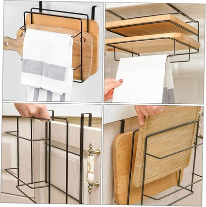 Cabilock 2pcs Door Organizer Kitchen Cabinet Door Storage Bar Organizer Cabinet Space Cutting Board Holder