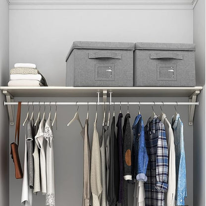 Graciadeco 22.8qt Closet Storage Boxes with Lids Gray Folding Keepsake Storage Bins Stackable Flat Lidded Carboard Storage Contaner for Clothes Barbie Shoes, 2 Pack