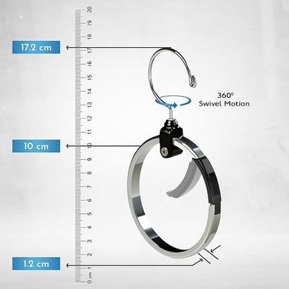 Rolly Hanger® Closet Space Saver – Premium Rotating Aluminum Organizer for Belts, Ties, Hats & Handbags – Heavy Duty 360° Swivel – Declutter & Maximize Storage (3 Pack)