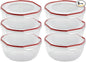 Sterilite Ultra-Seal 8.1 Qt Bowl, Large Airtight Food Storage Container, Latching Lid, Microwave and Dishwasher Safe, Clear With Red Gasket, 6-Pack