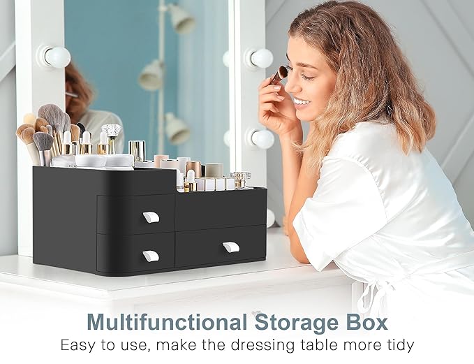 Cologne Perfume Organizer With Drawers,Large Perfumes Vanity Countertop Storage,Perfume Stand for Cologne, Deodorant, Beard, Shaving Lotion,Skincare,Dresser Organizer Room Decor for Men,Gifts for Men