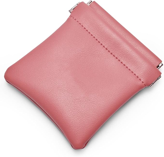 PU Leather Jewelry Travel Bag Leather Jewelry Pouch Christmas,Wedding Party Favor Gift Bag (S, Pink)