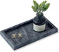 Natural Small Marble Vanity Tray, Luxury Stone Organizer for Bathroom & Kitchen | Holds Soap Dispenser, Jewelry, Perfume | Non-Resin, Non-Ceramic Décor