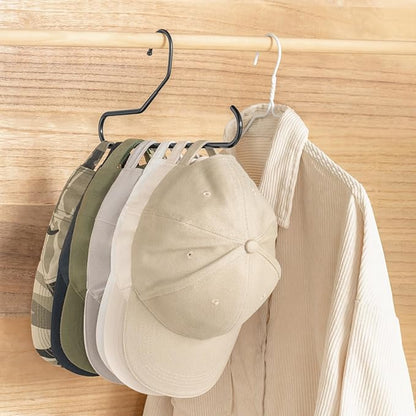 Mkono Hat Organizer for Baseball Caps Metal Hat Rack for Closet Hat Hangers Baseball Cap Holder Hat Storage Organizer Holds 40 Caps, Set of 4, Black