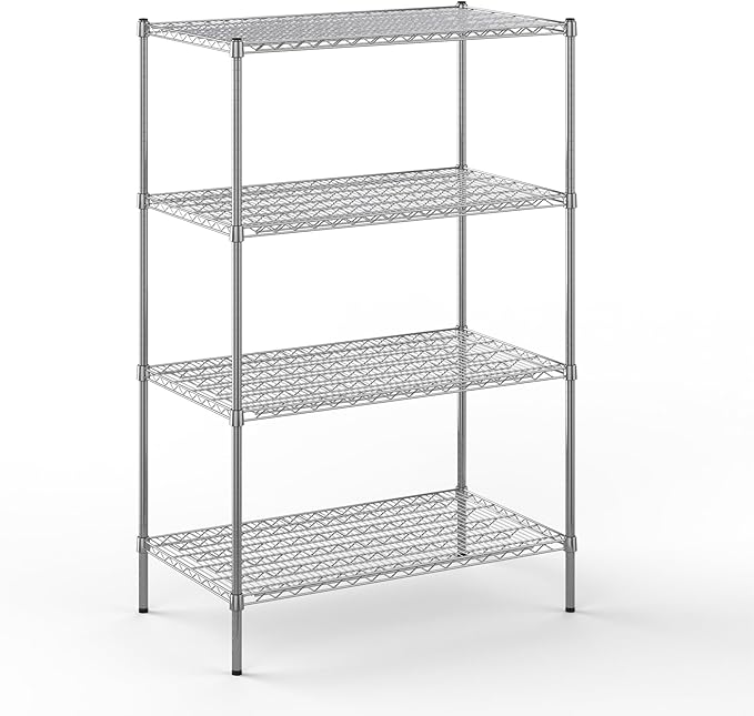 24" Deep x 42" Wide x 64" Height Wire Shelving Kit | 4-Tier | NSF Commercial Storage Rack Unit