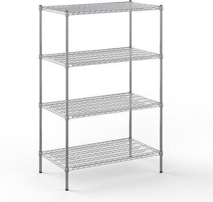 24" Deep x 42" Wide x 64" Height Wire Shelving Kit | 4-Tier | NSF Commercial Storage Rack Unit