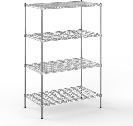 24" Deep x 42" Wide x 64" Height Wire Shelving Kit | 4-Tier | NSF Commercial Storage Rack Unit