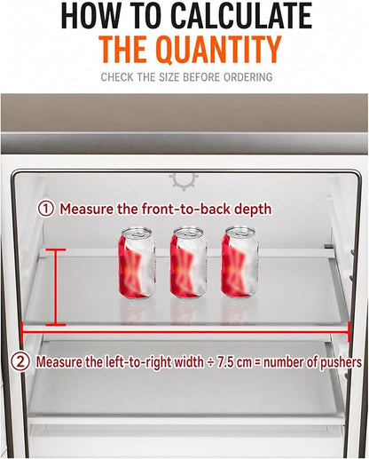 Automatic Can Dispenser for Refrigerator, Beverage Can Organizer Rack, Rolling Soda Drink Holder, Fridge Storage for Soda, Beer and Energy Drink Cans(7.5 x 59 cm)
