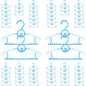 Baby Hangers for Nursery Closet 60 Pack Plastic Kids Clothes Hanger Space Saving Non Slip Extendable Toddler 11-14” Adjustable Hangers Heavy Duty Clothing Infant Hanger Bulk, Blue