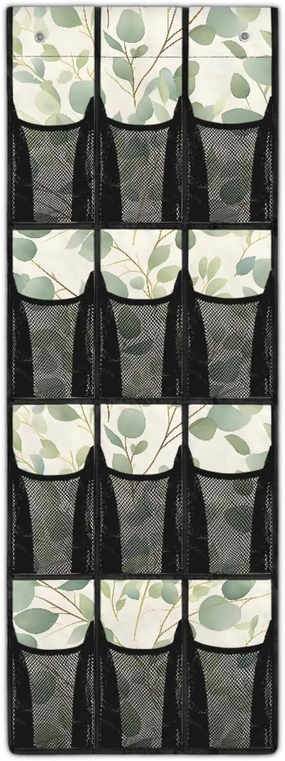 Leaves Over the Door Shoe Organizer,Behind Door Shoes Hang Holder Rack,Hanging Shoe Storage Hanging Bag Storage for Small Spaces