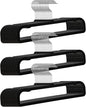 60 Pack Black Velvet Pants Hangers, Flocked Pants Hangers, Felt Clothes Hanger Heavy Duty Non Slip, Space-Saving Clothing Hanger with 360 Swivel Hook for Coat Jeans Shorts Skirts Tank Top