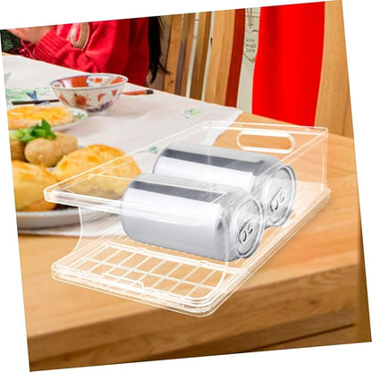 KICHOUSE Stackable Multi-function Can Organizer for Fridge Automatic Rolling Beverage Dispenser Bin for Easy Access Neat Storage Kitchen Pantry and Desktop Use