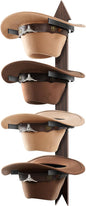 Cinati Cowboy Hat Rack Wall Mount - Rustic Wooden Western Metal Cowboy Hat Holder & Hanger Organizer with Arrow Sign Board for Bedroom, Hallway & Doorway - Holds 4 Hats, Fedora, Sun Hats, Gift for Him