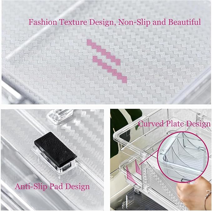 HYGRAD BUILT TO SURVIVE Clear Expandable Soda Can Organizer For Pantry, 13.77” D x 9. 37” W x 6.41” H Stackable Beverage Pop Can Holder Dispenser For Refrigerator, Kitchen Storage Holds 10 Cans