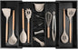 KitchenEdge Adjustable Kitchen Drawer Organizer for Utensils and Junk, Food-Safe Contract Grade with 100% Sustainable Wood, Expandable from 16 to 28 Inches Wide - Black Bamboo