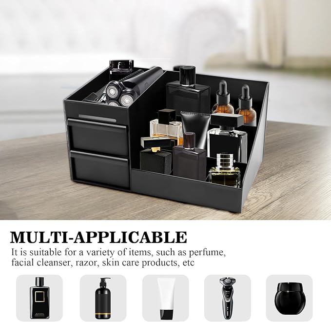 ZOCONE Cologne Organizer for Men, Perfume Stand Organizer, Dresser and Bathroom Organizers Countertop, Perfume Organizers for Mens Room Decor, Mens Bathroom Organizers and Storage, Cologne Shelf