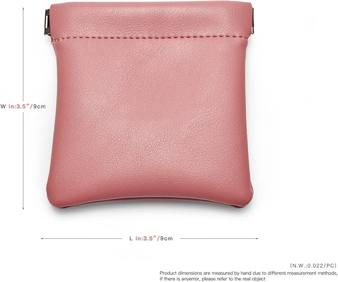 PU Leather Jewelry Travel Bag Leather Jewelry Pouch Christmas,Wedding Party Favor Gift Bag (S, Pink)