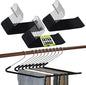 Spring Fever Open Ended Non Slip Sponge Padded Pants Hangers - Chrome Plating Foam Heavy Duty Space Saving Black Long 30