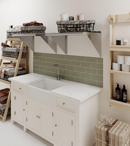 AmGood 24" Long X 18" Deep Stainless Steel Wall Shelf | NSF Certified | Appliance & Equipment Metal Shelving | Kitchen, Restaurant, Garage, Laundry, Utility Room
