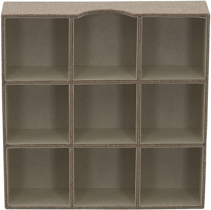 Household Essentials Brown 723-1 Deep 9 Section Drawer Organizer Box for Storage | 12 in x 12 in 3.13