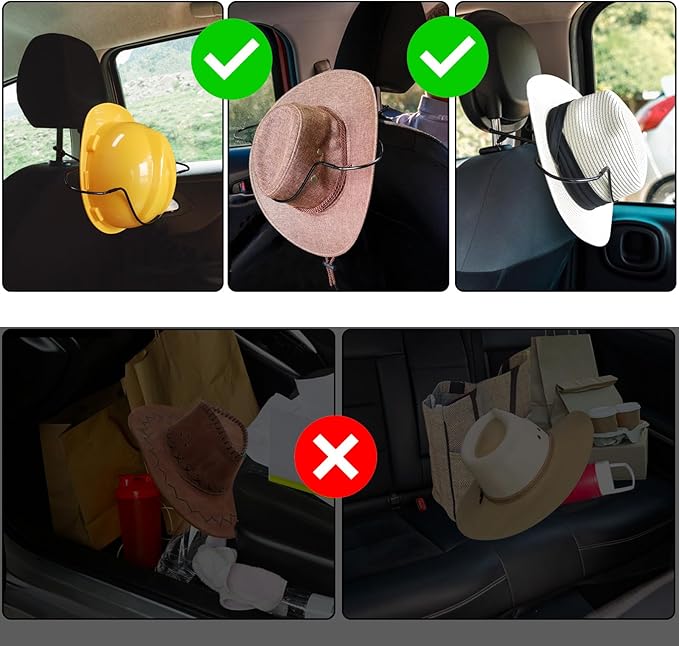 Cowboy Hat Holder, Car Hat Holder, Cowboy Hat Holder Rack for Truck SUV Car, Black