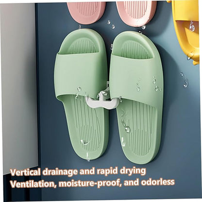 Slipper Rack, 3PCS Waterproof U-shape Wall Mounted Shoe Rack, Self Adhesive Wall Hanging Shoe Rack, Space-Saving Shoe Hanger for Door Closet Bathroom Kitchen