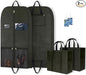43" Garment Bags for Closet Storage and Travel, Gusseted Hanging Garment Bags for Men Women with Pockets Handles and Zipper, Suit Cover Bags for Clothes, Suits, Dress, Shirts, Coats, Jackets, 2 Pack