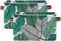 Tropical Leaves Bin - Large Storage Basket for Home Office, 15x11x9.5inch, 2PACK