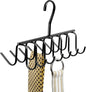 InterDesign Axis Closet Organizer Rack for Ties, Belts - Matte Black