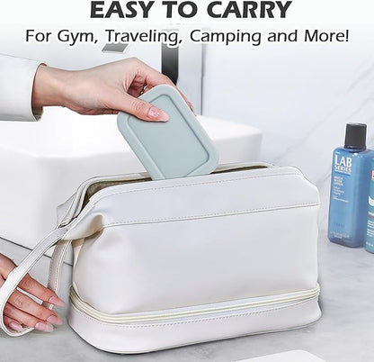 AIDIMMING Enhanced Leak-Proof Silicone Soap Case with Drainage Layer. Portable Travel Soap Container for Camping,Gym .Shatterproof Compact Bar Soap Holder (Light Gray)