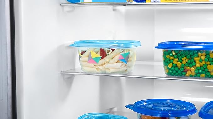Glad GladWare Design Series Food Storage Containers with Lids, Medium Rectangle BPA Free Plastic for Meal Prep and Lunches, Tight Seal, Microwave and Dishwasher Safe, 24 Oz, 4 Count - 6 Pack