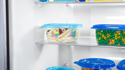 Glad GladWare Design Series Food Storage Containers with Lids, Medium Rectangle BPA Free Plastic for Meal Prep and Lunches, Tight Seal, Microwave and Dishwasher Safe, 24 Oz, 4 Count - 6 Pack