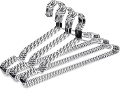Fayleeko Wire Coat Hangers - Strong Heavy Duty Stainless Steel Metal Hangers, Ultra Thin Space Saving (30 Pack, 16.5 Inch)