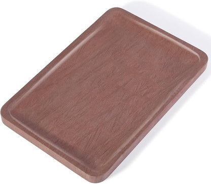 Karibiber Marble Vanity Tray, 11.8in Sandstone Bathroom Kitchen Tray for Countertop, Decorative Dresser Organizer, Perfume Storage, Jewelry Holder, Brown Stone Gift for Man