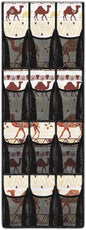 Camel 12 Pockets Over the Door Shoe Organizer,Hanging Shoe Organizer for Door with 12 Mesh Pockets, Large Capacity Shoe Hanging Storage Bag,Headphone Storage Classroom