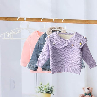 GoodtoU Baby Hangers 100Pack Kids Plastic Baby Clothes Hangers for Closet Small Children Infant Toddler Child, White