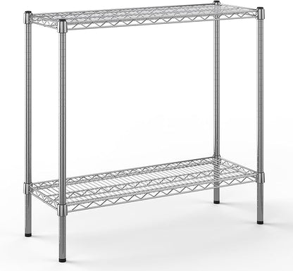 14" Deep x 36" Wide x 34" Height Wire Shelving Kit | 2-Tier | NSF Commercial Storage Rack Unit